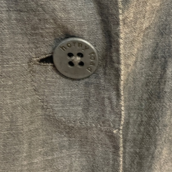 Horny Toad Gray Plaid Lined Organic Cotton Blend One Button Blazer Women Large - Picture 3 of 14